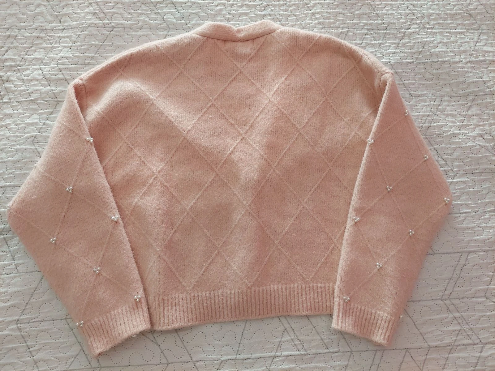 Mango Cardigan de Lã Rosa – photo 7